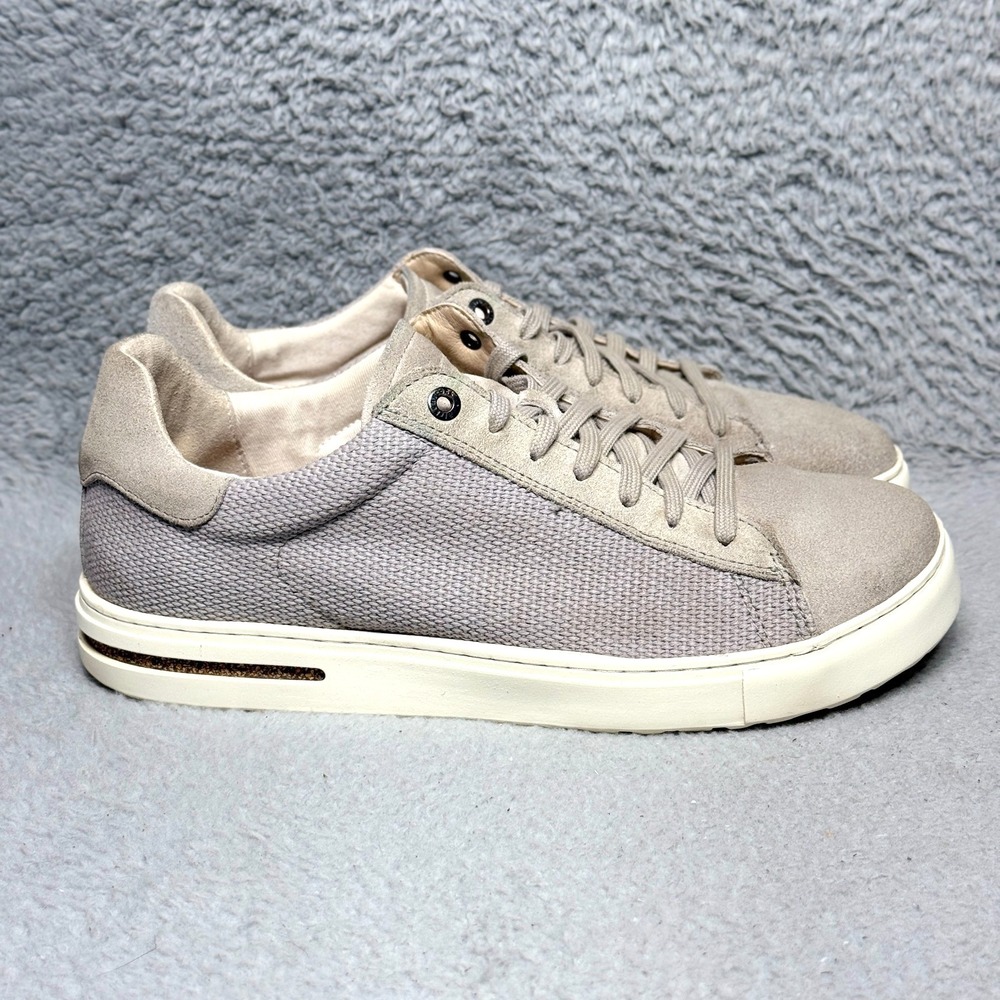 Birkenstock Bend Low Mens Size 9 Sneakers Shoes Gray Beige Canvas Suede